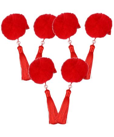 PLAFOPE 3 Pairs Tassel Hair Ball Hair Clip Tassel Hairpin Chinese Hair Accessories Traditional Chinese Hairpin Hair Styling Accessories Long Tassel Hair Barrettes Hair Clips