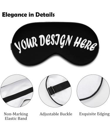 Personalized Custom Blindfold with Name, Photo, or Logo - Funny Sleep Mask for Nighttime Sleeping - Ideal for Home, Office - Black (1 Count) - Buy Online on SooperMarket.com