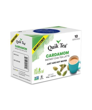 QuikTea Unsweetened Cardamom Chai Tea Latte - 20 Count - All Natural Assam & Darjeeling Chai - 5.64oz (Pack of 2) - Buy Online on SooperMarket.com