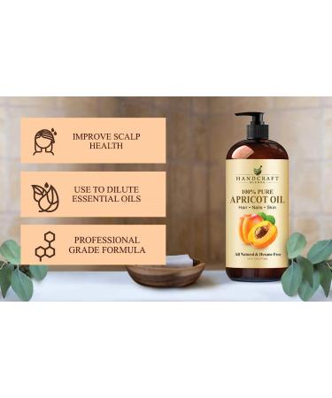 Handcrafted 100% Pure Apricot Kernel Oil - Premium Cold Pressed Carrier Oil for Aromatherapy and Skin Moisturizing - 16 fl. Oz - Buy Online on SooperMarket.com