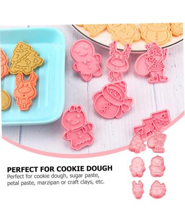 Cabilock 12 Pcs Biscuit Mold Christmas Embossing Mold Silicone Chocolate Mould Tool 3D Pink Pp Household - Buy Online on SooperMarket.com