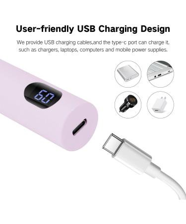 Portable UV LED Nail Lamp - Handfree Mini Light for Gel & Acrylic Nails with Magnetic Stand | USB Rechargeable | 60S Cure - Pink - Buy Online on SooperMarket.com