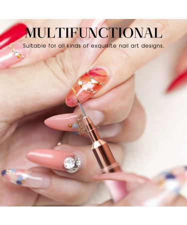 5PC Nail Art Liner Brushes Set - Metal Handle Drawing Pens for UV Gel Polish & Nail Design - Pink, Sizes 4/8/12/20/25mm - Buy Online on SooperMarket.com