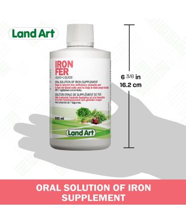 Liquid Iron with Vitamin C Supplement 500ml Added Vitamin C - Maximum Absorption - Vegetarian - Non-GMO Gluten Free No Sugar Added - Made in Canada - Buy Online on SooperMarket.com