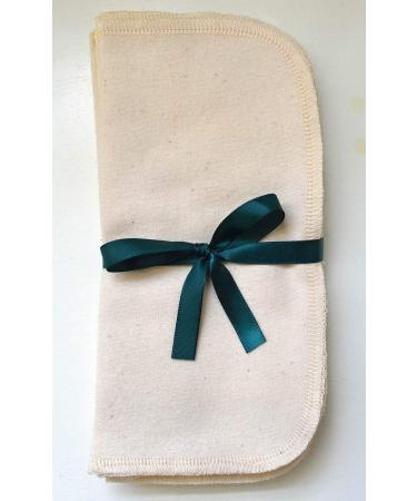 Set of 10 Organic Cotton 2 Ply Flannel Baby Wipes | 8 x 8 Inches | Washable & Reusable - Buy Online on SooperMarket.com