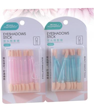 BELLIFFY 24pcs Eye Shadow Applicator Cosmetic Eye Brushes Double Head Eyeshadow Brush Eyeshadow Sponge Brush - Buy Online on SooperMarket.com