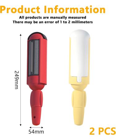 Reusable Lint Roller for Pet Hair - 2 Pack | Effective Animal Hair Remover for Cats & Dogs | Ideal for Carpet & Sofa - Buy Online on SooperMarket.com