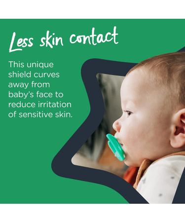 Tommee Tippee Advanced Sensitive Skin Pacifier 4 Count | BPA-Free Binkies, Unique Shield Design | 0-6 Months, Symmetrical Shape - Buy Online on SooperMarket.com