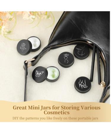 24 Pcs Mini Cosmetic Jars - 15 Ml Aluminum Balm Lotion Jars with Black Metal Lids for Travel & Daily Use - Perfect for Business & Personal Care - Buy Online on SooperMarket.com