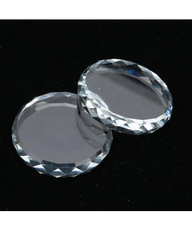 2PCS Nail Art Painting Color Toning Glass Board  Mixed Color Palette Makeup Display Board Nail Polish False Eyelash Glue Hold Makeup Pallet Nail Art Display Cosmetic Mixing Tools