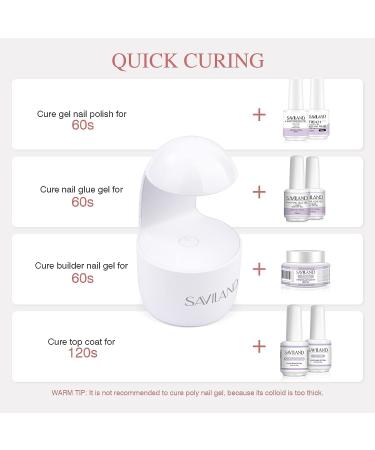 Saviland Mini Nail Lamp Portable UV Light for Quick Nail Drying | Gel Nail Polish Curing for Salon Quality Manicures at Home - Buy Online on SooperMarket.com