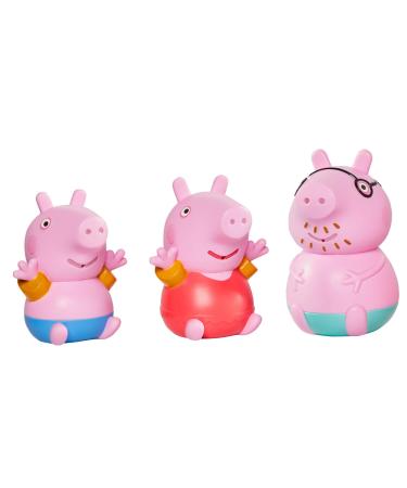 TOOMIES E73159 Tomy Peppa Daddy Pig Peppa & George Squirters Baby Kids Toys for Water Play Fun Bath Accessories for Babies & Toddlers Suitable for 18 Months 2 3 & 4 Year Olds Pink Small Daddy Pig & George Squirters