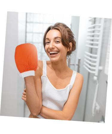 Beavorty 4pcs Bath Gloves and Sponge Set - Exfoliating Shower Accessories in Orange - Buy Online on SooperMarket.com