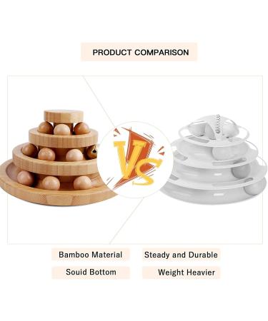 Gelrova Cat Toy Roller Exerciser Fun Cat Toy Indoor Pet Interactive Toy Bamboo Cat Ball Toy with Double Layer Rail Teaser Cat Ball Toy for Kitten Puppy etc 3-layer track(Bamboo) 3-layer-bamboo - Buy Online on SooperMarket.com