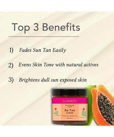 Unisex De-Tan Face Cream - Organic Moisturizer to Reduce Sun Tan | Papaya Turmeric & Licorice | 100g International Shipping Available - Buy Online on SooperMarket.com