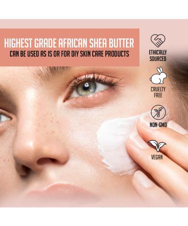 African Ivory White Shea Butter - Raw Organic & Unrefined for Anti-Aging Dry Skin - 16oz - Ideal for DIY Body Butters, Soaps, Lotions, and Lip Balms - From Ghana - Buy Online on SooperMarket.com