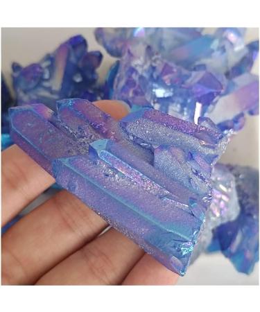 Crystal Cluster Quartz Titanium Aura Flower Natural Stones and Minerals Stone Decoration for Home Home Collections 180-200g - Buy Online on SooperMarket.com
