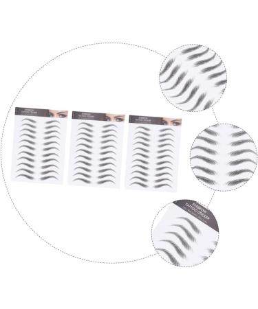 Gogogmee 3 Sheets Waterproof Eyebrow Stickers Lazy Eyebrow Transfer Stickers Water Proof 3 Stickers 21x15cm Black 2 - Buy Online on SooperMarket.com