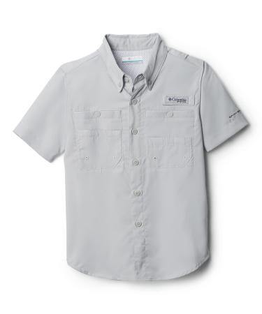 Columbia Boys' Tamiami Short Sleeve Shirt Cool Grey X-Small