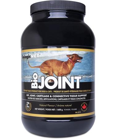 Flora Health BiologicVET BioJOINT Advanced Hip and Joint Mobility for Dogs and Cats Lignans Prebioptics Glucosamine Chondroitin Bromelain MSM Supplement 1600 g Powder 1600 g (Pack of 1)