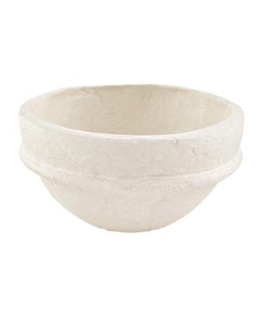 Mud Pie Paper Mache Bowl  Small  3 x 5 dia  White