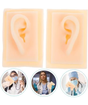 Plafope 1 Pair Soft Silicone Human Ear Earrings for Models - Flexible and Realistic Simulation for Hearing Aid Practice and Teaching - Buy Online on SooperMarket.com
