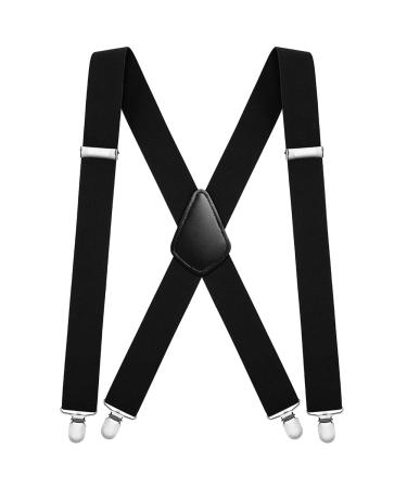 Buy Aomig Extra Wide Braces for Men - 3.5 cm Strong Metal Clips Adjustable & Elastic - Unisex X Style - Buy Online on SooperMarket.com