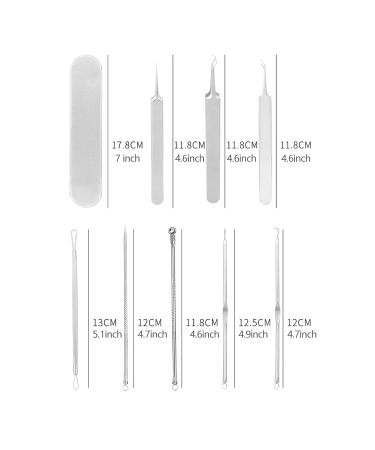 8-Piece Acne Needle Set - Blackhead & Pimple Remover - Professional Beauty Tool for Home & Salon - Silver - Buy Online on SooperMarket.com