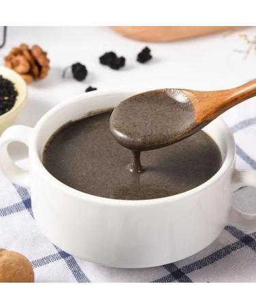 Black sesame walnut and mulberry powder Chinese black bean and black rice soup healthy and nutritious breakfast Congee 600g/can ready to eat soup delicious meal substitute (sugar free 2 cans) sugar free 2 cans - Buy Online on SooperMarket.com