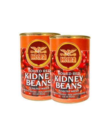 Heera Red Kidney Beans Tin | 400G |Precooked Red Kidney Beans | Healthy Nutritious | Ready to Eat Healthy Food | Indian Origin (Pack of 2) Red Kidney Beans Pack 2