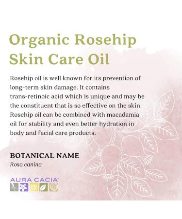 Aura Cacia Organic Rosehip Oil | GCMS Tested | 30ml | Purity Skin Care Solution - Buy Online on SooperMarket.com