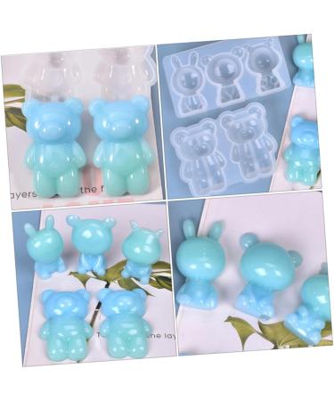 Zerodeko 2pcs Rabbit Ornaments Dessert Bear Shape Cartoon Baking Adorable Molds Tools Silicone Cake DIY 11.5X6.3X2.4CM White - Buy Online on SooperMarket.com
