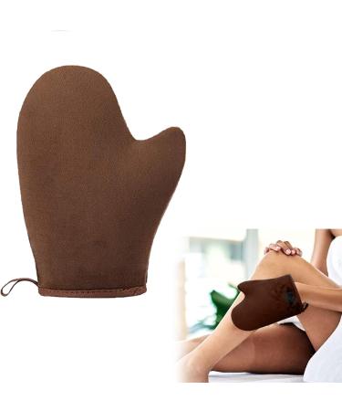 Rakiuty Self-tanning Glove Waterproof Reusable for Tanning Cream and Exfoliation Brown