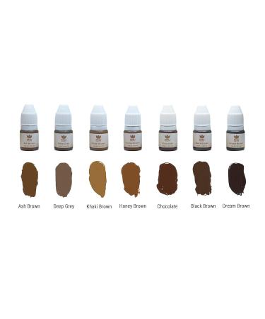 PMU Products Brow Pigment Set - 7 Pack Microblading Inks in 7 Shades - Buy Online on SooperMarket.com