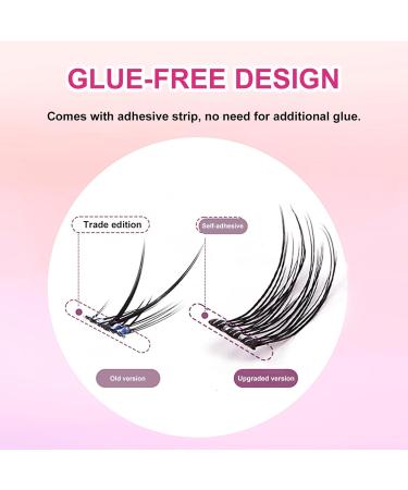 Bluesmurfs Self Adhesive Individual Lashes | Reusable No Glue Fake Eyelashes Clusters - Easy to Use Natural Eye Lashes I01 - Buy Online on SooperMarket.com