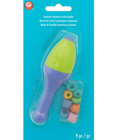 Wrights 3421001001M Boye Ergonomic Crochet Hook Handle4.5'', 4.5'', Purple, Green