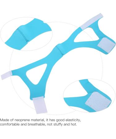 Adjustable Strap Triangular Jaw Support Belt for Snoring Prevention - Sky Blue - Buy Online on SooperMarket.com