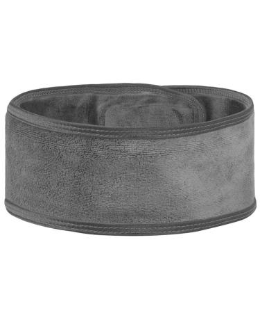 Queta Adjustable Hair Band for Makeup - Terry Cloth Cosmetic Headband Set (3pcs) - Gray - Hair Protection with Velcro Fastener - Buy Online on SooperMarket.com