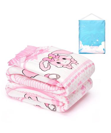 LittleForbig Adult Printed Diaper 2 Pieces - Baby Usagi (Medium 71-96 CM) Pink M