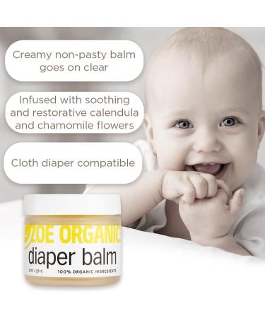Zoe Organics Diaper Balm - Protects Baby's Skin, Soothes Diaper Rash - 2 Ounces - Buy Online on SooperMarket.com