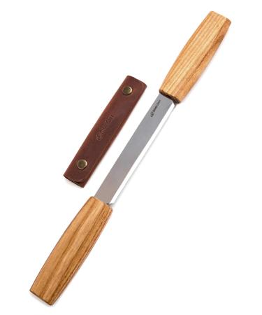 BeaverCraft DK2s Draw Knife with Leather Sheath Woodworking Tool 4.3 Drawknife Wood Carving Tools Wood Draw Knife Woodworking Whittling Tools Draw Knife DK2 with Leather Sheath