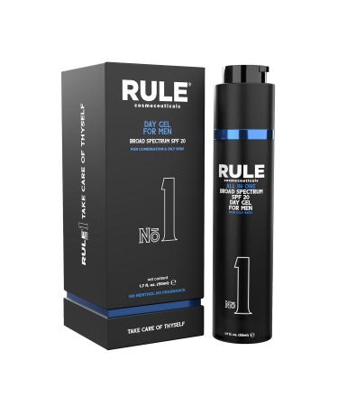 RULE 10-in-1 Men's Face Moisturizer with SPF 20 - Anti-Aging Moisturizer with Collagen & Licorice Extract for Combination/Oily Skin - Non-Fragrance & Non-Menthol - Buy Online on SooperMarket.com