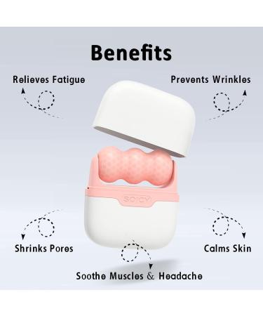 Buy Ice Roller for Face & Eyes - 2 in 1 Facial Skin Care Tool | Reduce Puffiness & Relieve Migraine - Pink Carry Case Included - Buy Online on SooperMarket.com