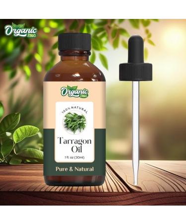 Organic Zing Tarragon (Artemisia Dracunculus) Oil | Pure & Natural Essential Oil for Aroma Diffusers Skincare & Haircare - 30ml/1.01fl oz - Buy Online on SooperMarket.com