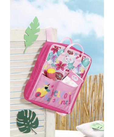 Zapf Creation BABY born Holiday Changing Backpack - Doll Accessories 43 cm Pink & Colorful | International Shipping Available - Buy Online on SooperMarket.com