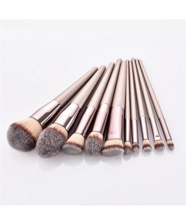 LAXED 10Piece Makeup Brushes Champagne Gold Foundation Brushes Eye Shadow Brushes - Buy Online on SooperMarket.com