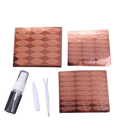 Leadigol 3 Bags Invisible Double Eyelid Tape Lace Mesh Eyelid Sticker Olive Shaped Self-Adhesive Fiber Lace Paste with Auxiliary Tool Women Eye Lift Strips Beauty Waterproof Eye Stickers
