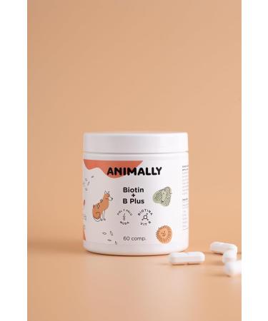 Animally Biotin B Plus 60 Tablets for Dogs & Cats | Skin Health & Healthy Fur | Ideal for Molting - Buy Online on SooperMarket.com