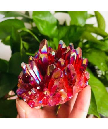 100g-200g Small Size Natural Red Aura Quartz Crystal Stone Geode Cluster 1pc Suitable for Home HOMEZHOU (Color : 1pc 145g-180g) - Buy Online on SooperMarket.com