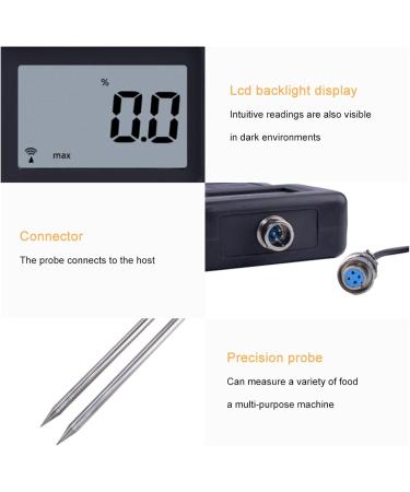 Yfmykj Grain Moisture Meter Moisture Meter for Barley Corn Oats Rapeseed Brown Rice Soybeans Wheat Flour Cocoa Powder Simplify Mositure Detection Effortlessly - Buy Online on SooperMarket.com